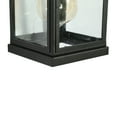 thumbnail image 6 of LNC Modern Square Black Outdoor Wall Sconce 1-Light Textured Black Lantern Sconce with Seeded Glass, 6 of 8