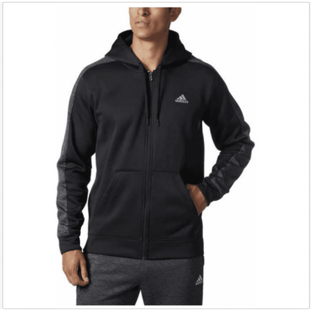 Adidas Adidas Mens Tech Fleece Full Zip Hooded Jacket (Black, XLarge