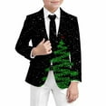 thumbnail image 2 of YAYUBA Boys Jacket Christmas Suit for Boy Christmas Boys Print Jacket Festive Holiday For Kids Party Formal Wear Outfit With Elegant Design And Comfortable Fit, 2 of 5