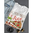 thumbnail image 3 of All You Need Is Love And Pizza T-Shirt Women -Image by Shutterstock, Female Small, 3 of 4
