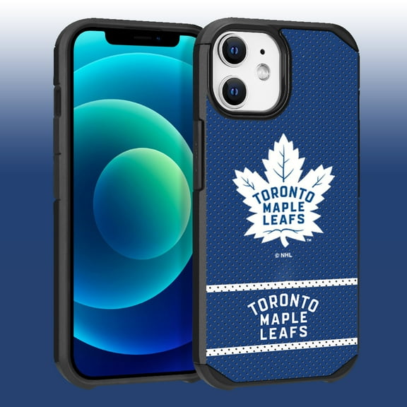 Apple iPhone iPhone 12 Pro (6.1) -NHL Licensed Toronto Maple Leafs Team Logo on Jersey Textured Dual Layer Case