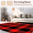 thumbnail image 2 of ODIKA 8'x10' Machine Washable Non-Slip Area Rug, Rustic Gingham Doorway Greeting Yuletide Entrance Decoration High Traffic Rug with Pad, Red, 417882, 2 of 8