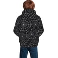 thumbnail image 6 of Kll Unisex Kids Boys Girls Hooded Pocket Pullover Hoodies-Spider Web Black, 6 of 9