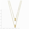 thumbnail image 2 of Solid 14k Yellow Gold Two Layer Diamond-Cut Necklace Chain 18" - with Secure Lobster Lock Clasp (1mm), 2 of 2