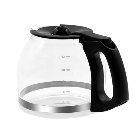 12-Cup Glass Coffee Carafe Compatible with Mr. Coffee, Fits for SK12, SK13, EHX23, JWX31, SJX23, SJX39 Coffee Maker, Dishwasher Safe, Dripless Spout