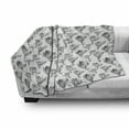 thumbnail image 3 of Floral Soft Flannel Fleece Throw Blanket, Hand Painting Watercolor Style Greyscale Fragile Flowers Flora, Cozy Plush for Indoor and Outdoor Use, 50" x 60", Grey Pale Grey White, by Ambesonne, 3 of 6