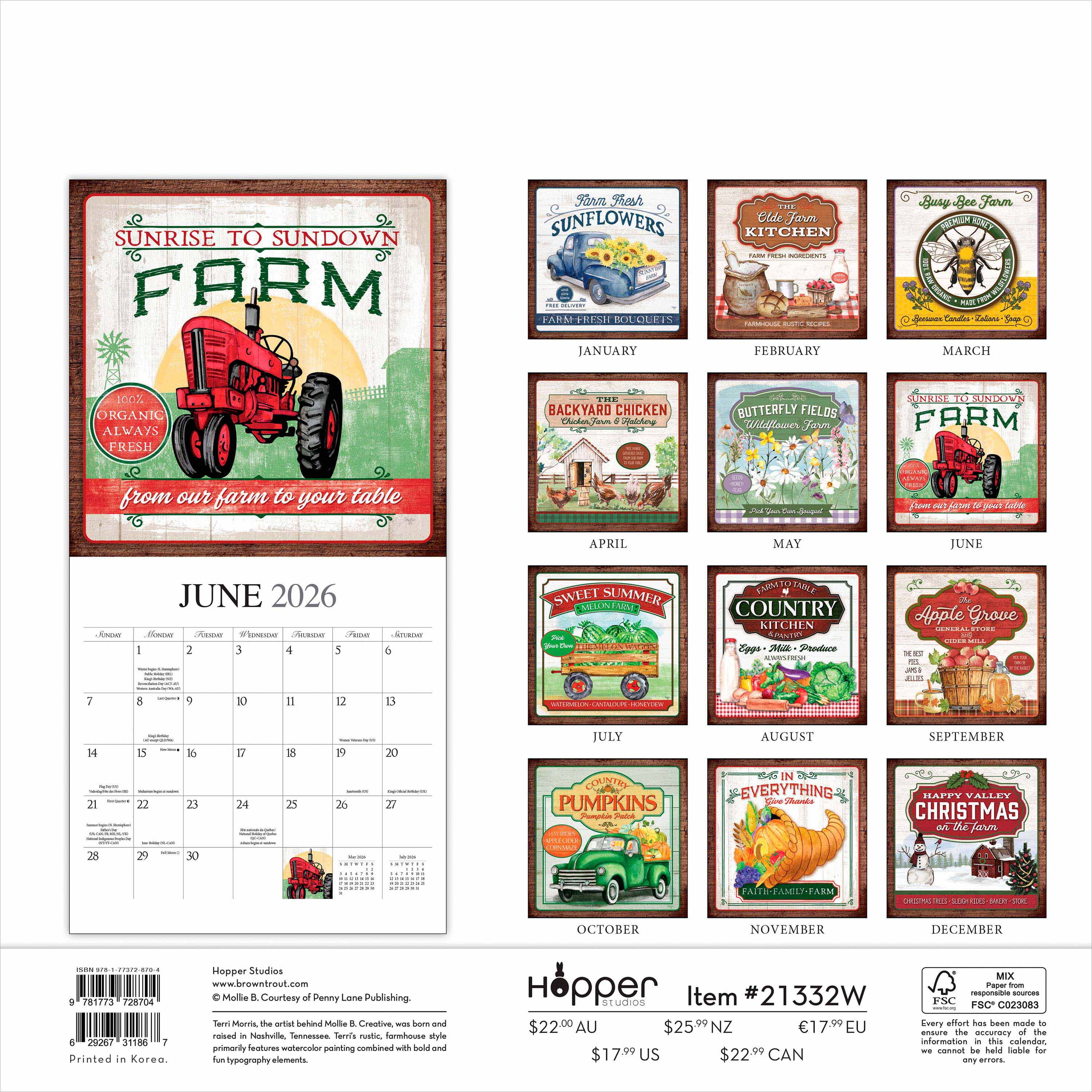 Farmer's Market 2026 Square Flap Hopper