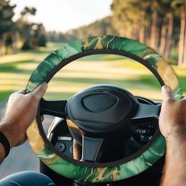 ZUXONGSY Marble Print Golf Cart Steering Wheel Covers Car Wheel Protector Covers Universal Auto Accessories Feels Good in Handling Club Car Steering Wheel Cover Fit 13-14 Inch Car