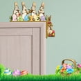 thumbnail image 4 of Xihbxyly Pegatina de Esquina de Puerta de Pascua Decoración de Enano de Madera, 4 of 7