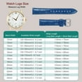 thumbnail image 3 of Uxcell Leather Watch Band 23mm Embossed Pattern Cowhide Watch Strap Replacement with Spring Bars Blue, Silver, 3 of 6