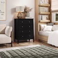 thumbnail image 5 of Jela Solid Wood 4 Drawer Dresser - Black, 5 of 10