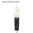 thumbnail image 4 of Uxcell 3 Inch Tall E14 Iron Candle Shape Socket Covers for Chandelier Black 10 Count, 4 of 7