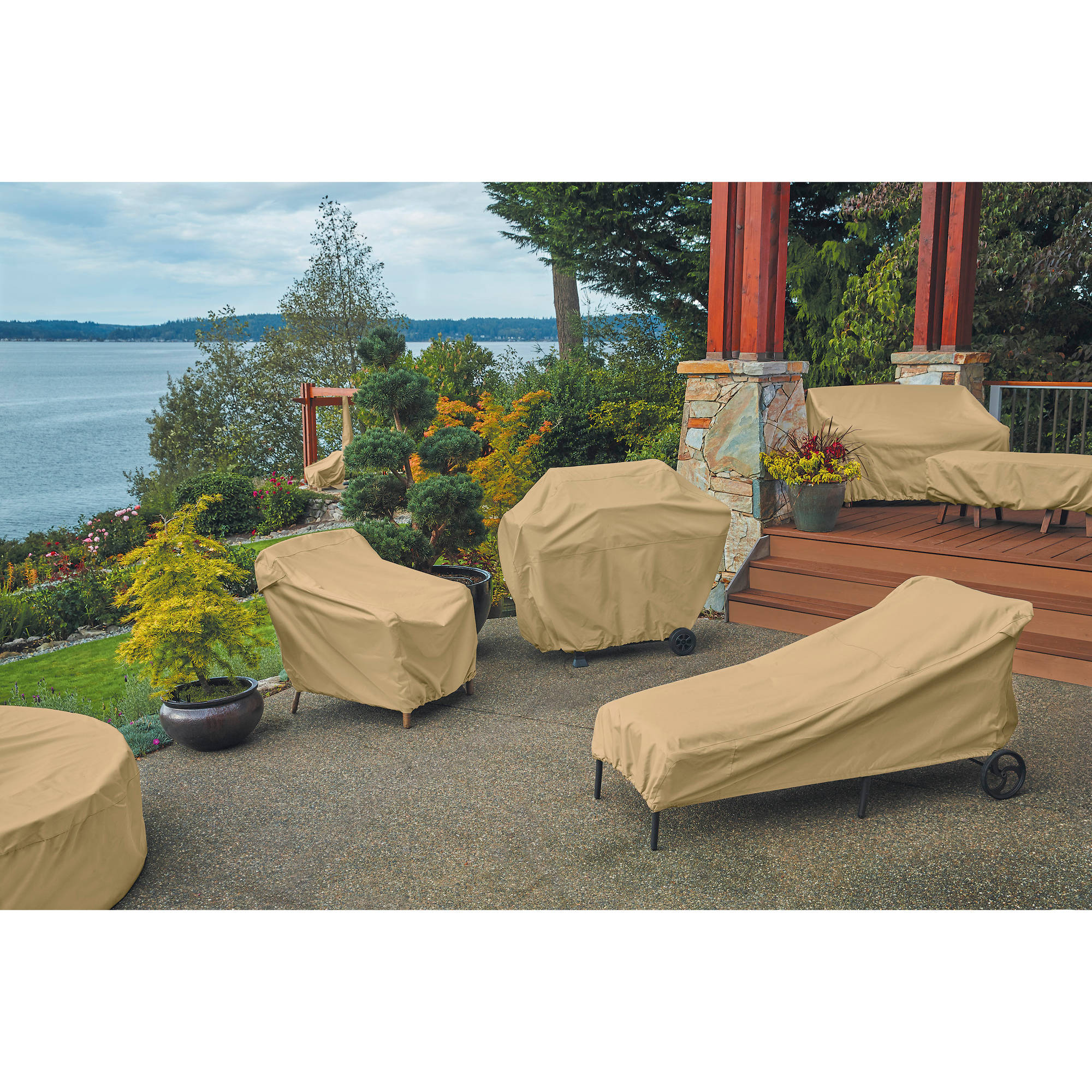 40 Classic Accessories Terrazzo Rectangular Outdoor Patio Fire Pit