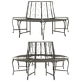 thumbnail image 2 of vidaXL Patio Tree Bench 63" Steel, 2 of 8