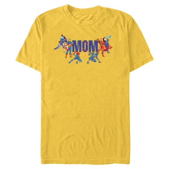Marvel Super Heroes Avengers Family Vacation Trip Mom - Short Sleeve Blended T-Shirt for Adults - Customized-Yellow