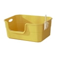 thumbnail image 2 of Inodoro abierto para mascotas, arena para gatos a prueba de salpicaduras, caja de arena para gatos, orinal duradero para gatos, inodoro con lados alto Amarillo, 2 of 8