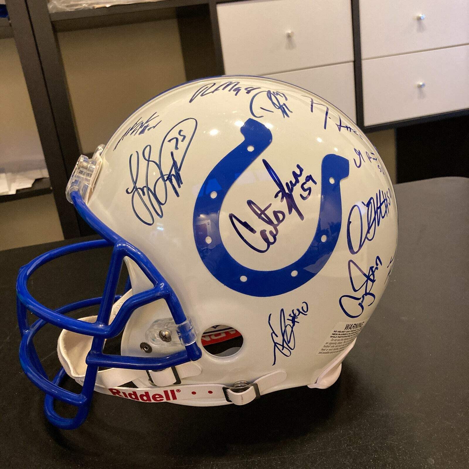 2003 Indianapolis Colts Team Signed Authentic Full Helmet Peyton Manning JSA COA