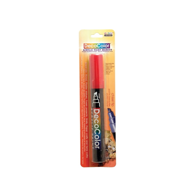 Marcador de pintura acrílica Marvy Uchida 315-C-2 rojo con punta biselada