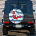 thumbnail image 5 of Kll Red Funny Crab On Blue Stripe Tire Cover,Universal Wheel Tire Cover For Trailer, Rv, Suv, Truck,Camper And Many Vehicle,(14 Inch), 5 of 8