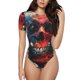thumbnail image 1 of Balery Abstract Colorful Skull Art Body de cuello redondo de manga corta para mujer Tops de manga corta Tops básicos-X-Large, 1 of 7