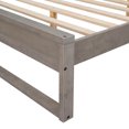 thumbnail image 6 of Platform Bed with Storage Headboard, Wood Queen Size Bed Frame with USB Charging Ports & Socket on the Headboard, Rustic Wood Platform Bed, Multi-Functional Panel Bedframe, Antique Gray, 6 of 7