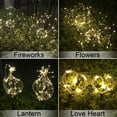 thumbnail image 2 of GLUAAE Solar Firework Light,120 LED Multi Color Outdoor Firework Solar Garden Decorative Lights for Walkway Pathway Backyard Christmas Decoration Parties (2 Pieces)Warm White, 2 of 7