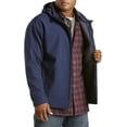 thumbnail image 2 of Harbor Bay by DXL Big and Tall Men's Hooded Bonded Fleece Jacket, Navy Charcoal, 3XL-TALL, 2 of 7