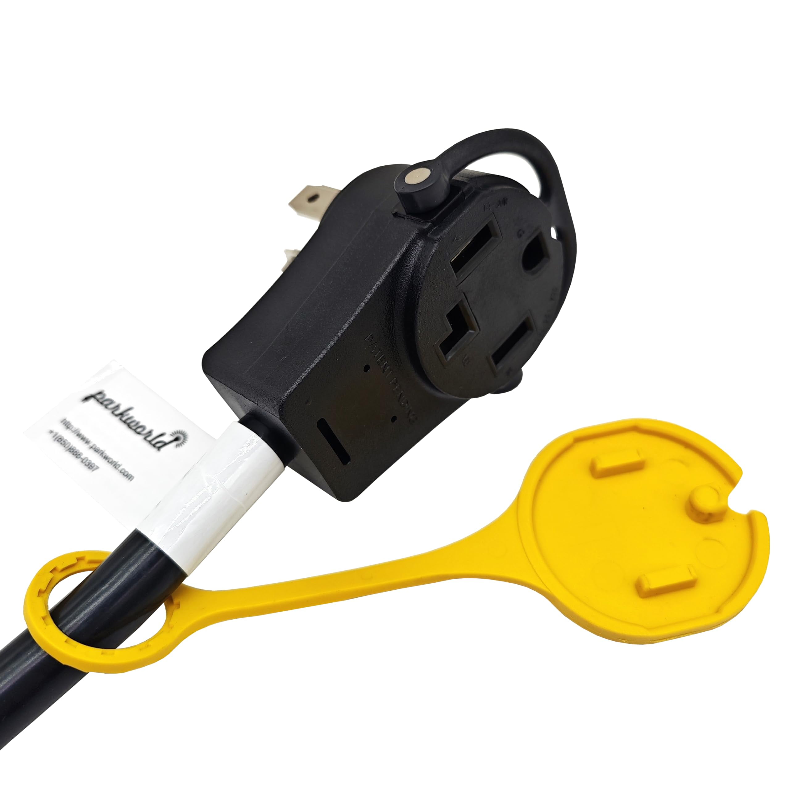 Parkworld 79384 Dryer Piggy-Back Adapter Splitter Cord NEMA 14-30P to 14-30R 30A 125V/250V & 10-50R 30A 125V/250V 1.5 Feet