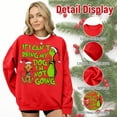 thumbnail image 5 of AKOLKOL Women's Loose Christmas Sweatshirt, Christmas-themed, featuring a fun Christmas dog pattern, long-sleeved fleece pullover top., 5 of 6