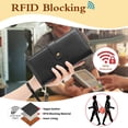 thumbnail image 4 of GOIACII Women's Wallet RFID Blocking Ladies Wristlet Clutch Large Capacity Credit Card Holder Leather 4 ID Window, 4 of 8