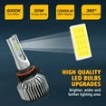 thumbnail image 6 of Obndvu for Honda Accord 1992-2007 LED Headlight Bulbs Kit 9005 High+9006 Low Beam 6000K White 4x, 6 of 16