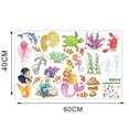 thumbnail image 5 of Adhesivo de pared TUNC con patrón de sirenas de animales marinos decoración para sala de estar dormitorio Sencillez, 5 of 5