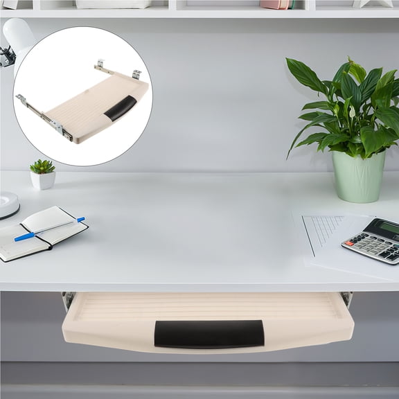 Baluue Ergonomic Under Desk Keyboard Tray with Slide-Out Pull Drawer, Lightweight Design for Comfortable Typing