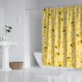 thumbnail image 2 of Lemon Yellow Shower Curtain 72x72 for Bathroom, Summer Fruit and Flower Print, Quick-Dry Polyester with Hooks for Airbnb or RV, 2 of 5