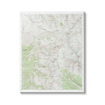 Stupell Industries Kings Canyon Sequoia National Park Topographic Map Geography, 36 x 48, Design by Daphne Polselli