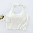 thumbnail image 3 of yunLCZ Square Neck Tank Top Women's Neck Hanging Camisole Vest Inner Layer With Chest Cushion Knitted Base Back Underwear Spicy Girl Strapless Vest Summer Sleeveless Tops, 3 of 3