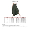 thumbnail image 4 of Wide Leg Pleated Pants Plain Color Casual Fitted Asymmetrical Hem Long Pleated Pants for Women Lady OD Green XL, 4 of 5