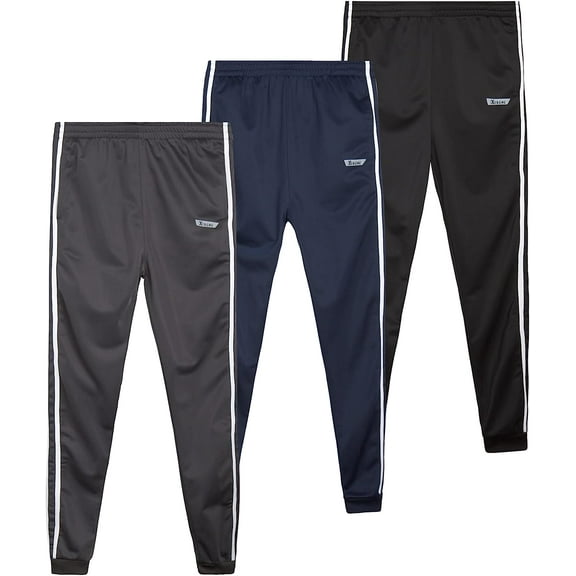 iXtreme Boys' Sweatpants - 3 Pack Lightweight Tricot Jogger Pants (Size: 8-18)