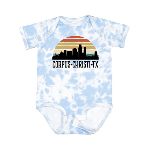 Inktastic Corpus Christi Texas Skyline Retro Boys or Girls Baby Bodysuit