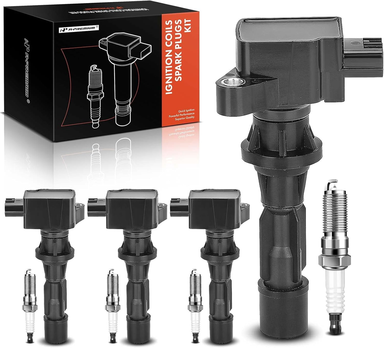 A-Premium 4-pin Ignition Coil Pack for Mazda 3 6 CX-3 CX-5 CX-9 MX