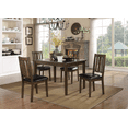 thumbnail image 1 of Dark Brown Cherry Finish 5pc Dinette Set Table and 4 Side Chairs Wooden Kitchen Room Dining Set Furniture, 1 of 7