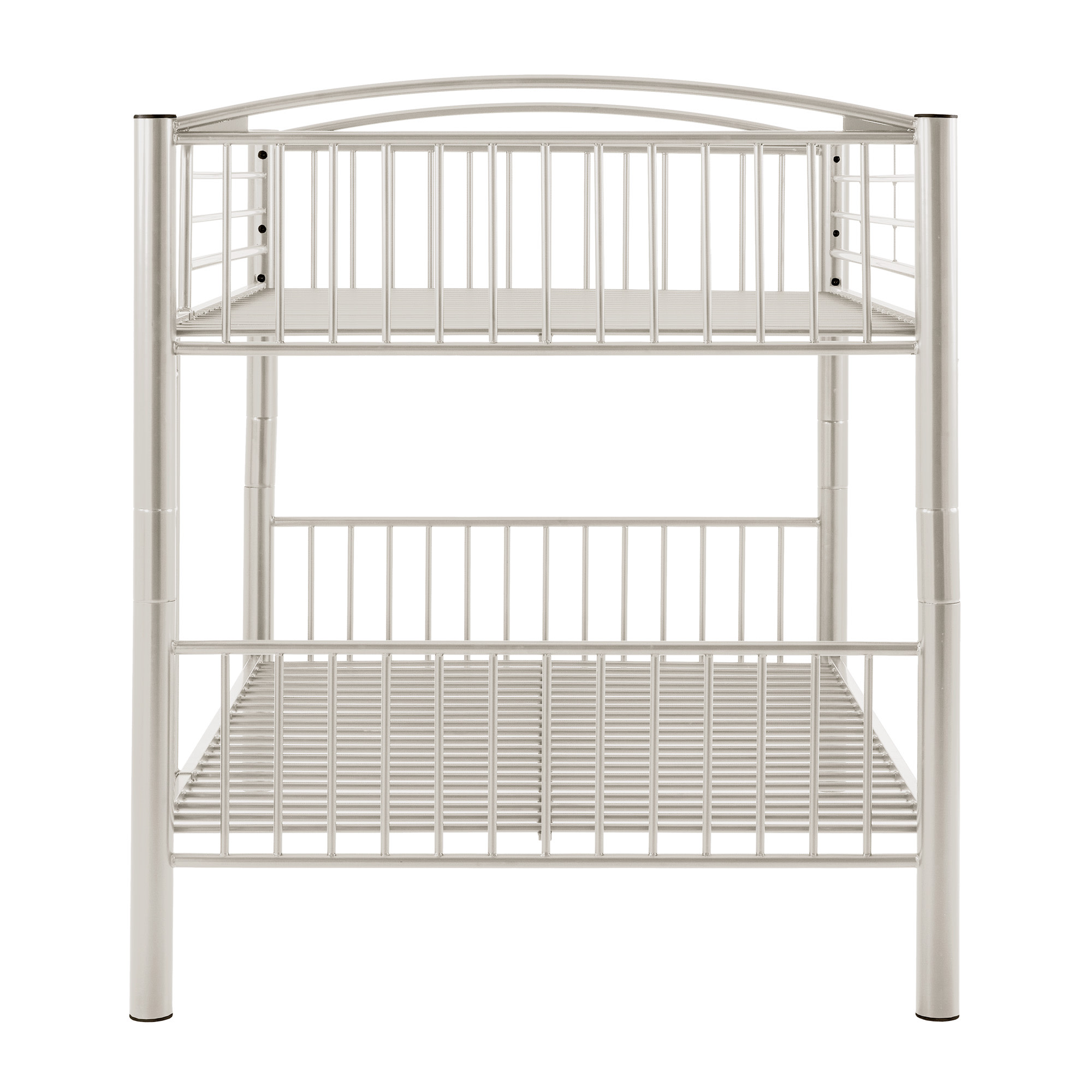 Weston Home Visalia Kids Convertible Metal Full over Full Bunk Bed, White