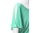 thumbnail image 4 of Doublju Womens Short Sleeve Dolman Drape Loose Fit Tunic Top(Plus Size Available), 4 of 5