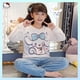 thumbnail image 1 of Sanrioed Kawaii Cinnamoroll Pajamas Anime Kuromi Children's Spring Autumn Korean Style Kawaii New Pochacco Flannel Home Clothes, 1 of 4