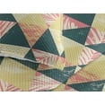 thumbnail image 3 of Ambesonne Geometric Quilted Bedspread Set 3 Pcs, Tropical Grunge Triangles, Queen, Dark Teal Pastel Pink, 3 of 4