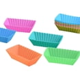 thumbnail image 3 of Moldes rectangulares gigantes para cupcakes, moldes de silicona para hornear de 3,15 pulgadas, 3 of 5