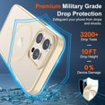 thumbnail image 3 of Magnetic for iPhone 13 Pro Case [Compatible with MagSafe] [10 FT Military Grade Drop Protection] Slim Translucent Matte Shockproof with Anti-Fingerprint Phone Case,Matte Antique White, 3 of 14