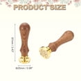 thumbnail image 2 of Uxcell Vintage Wax Seal Stamp, 25mm Brass Head and Wooden Handle Stamps, Good Luck, 2 of 6
