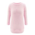 thumbnail image 6 of ShomPort Womens Fleece Comfy Soft Pullover Tops Long Dress Fuzzy Oversized Sweatshirts with Pockets Loungewear (Pink 10), 6 of 8