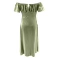 thumbnail image 7 of Sngxgn Women's Print A-Line Mini Dress Long Sleeves(Green,M), 7 of 7